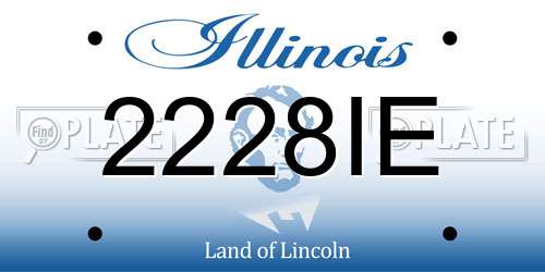 2228IE Illinois License Plate