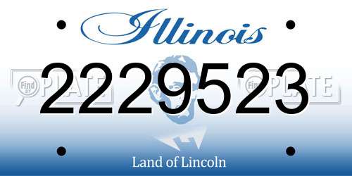 2229523 Illinois License Plate