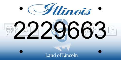 2229663 Illinois License Plate