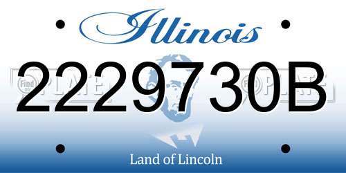 2229730B Illinois License Plate