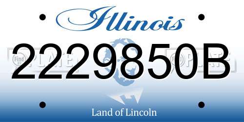 2229850B Illinois License Plate