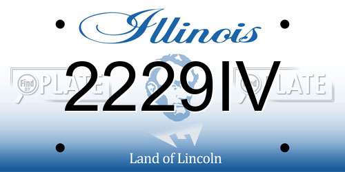 2229IV Illinois License Plate