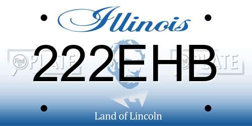 222EHB Illinois License Plate