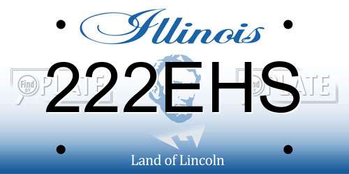 222EHS Illinois License Plate