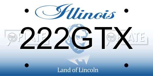 222GTX Illinois License Plate