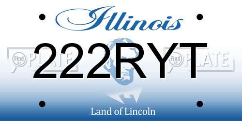 222RYT Illinois License Plate