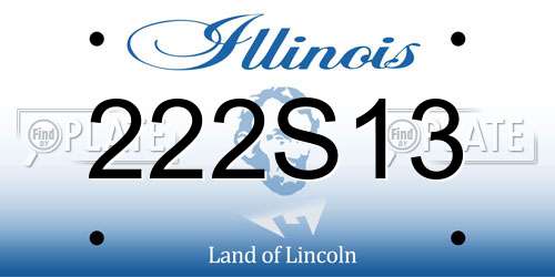 222S13 Illinois License Plate