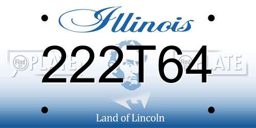 222T64 Illinois License Plate