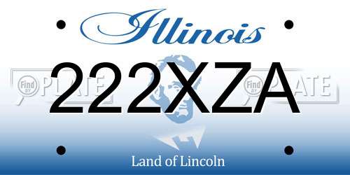 222XZA Illinois License Plate