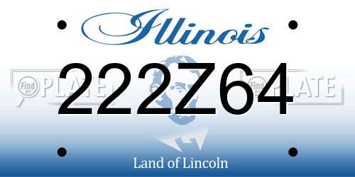 222Z64 Illinois License Plate