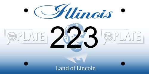 223 Illinois License Plate