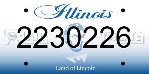 2230226 Illinois License Plate