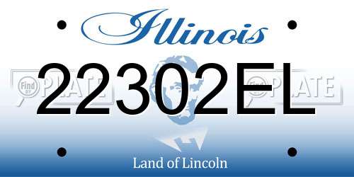 22302EL Illinois License Plate