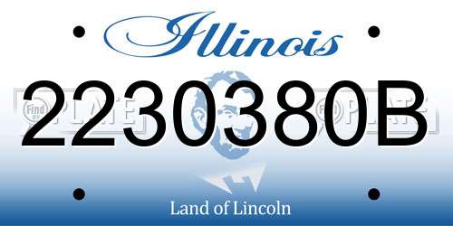 2230380B Illinois License Plate