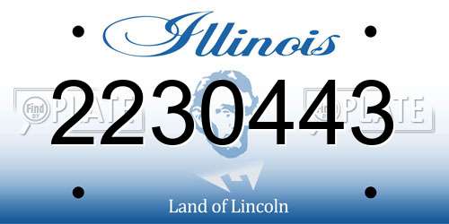 2230443 Illinois License Plate