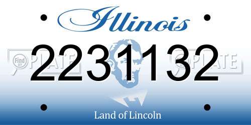 2231132 Illinois License Plate