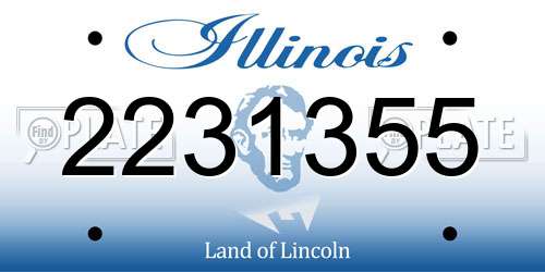 2231355 Illinois License Plate