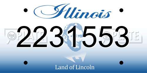 2231553 Illinois License Plate