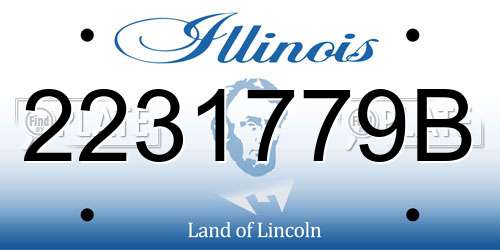 2231779B Illinois License Plate