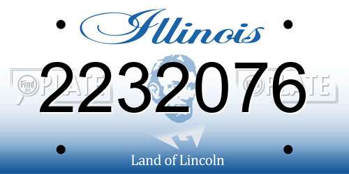2232076 Illinois License Plate