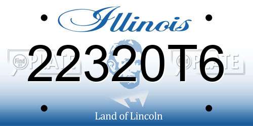 22320T6 Illinois License Plate