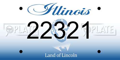 22321 Illinois License Plate