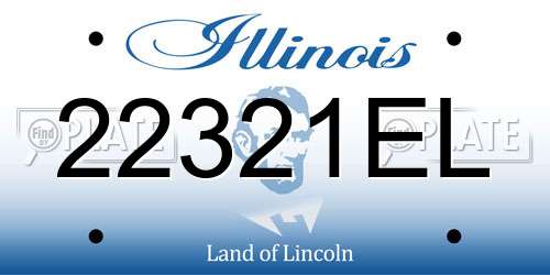 22321EL Illinois License Plate
