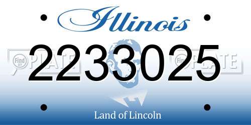 2233025 Illinois License Plate