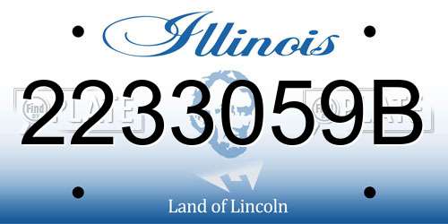 2233059B Illinois License Plate