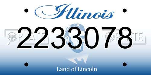 2233078 Illinois License Plate