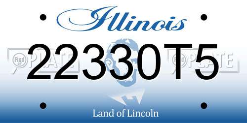 22330T5 Illinois License Plate