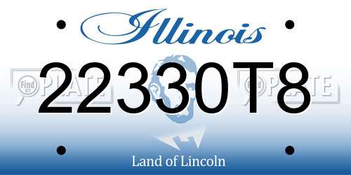 22330T8 Illinois License Plate