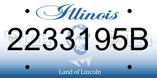 2233195B Illinois License Plate