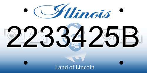 2233425B Illinois License Plate