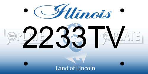 2233TV Illinois License Plate
