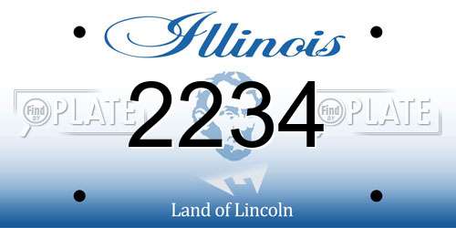 2234 Illinois License Plate