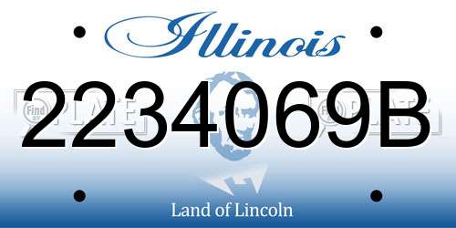 2234069B Illinois License Plate