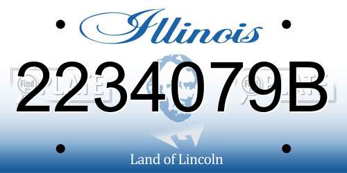 2234079B Illinois License Plate