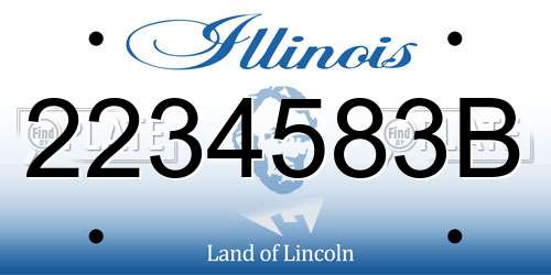 2234583B Illinois License Plate
