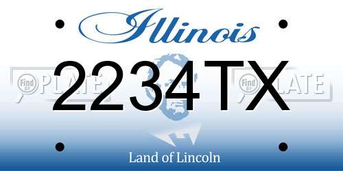 2234TX Illinois License Plate