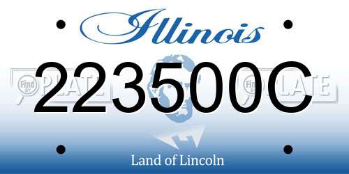 223500C Illinois License Plate