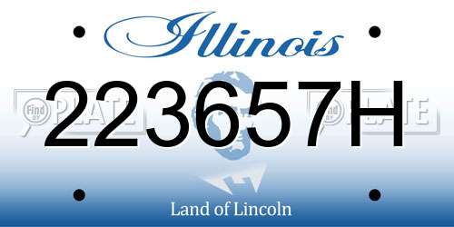 223657H Illinois License Plate