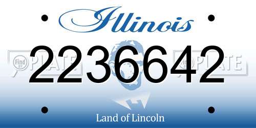 2236642 Illinois License Plate