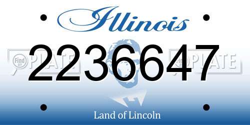 2236647 Illinois License Plate