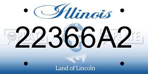 22366A2 Illinois License Plate