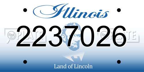 2237026 Illinois License Plate