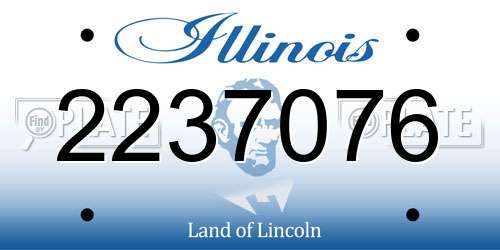 2237076 Illinois License Plate