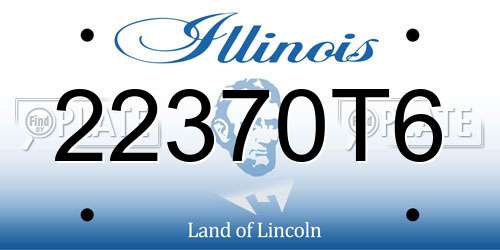 22370T6 Illinois License Plate