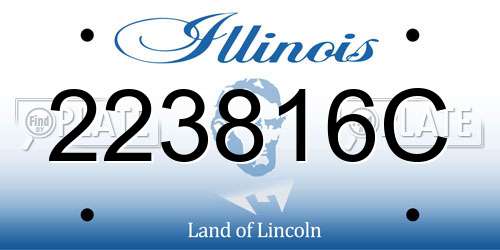 223816C Illinois License Plate
