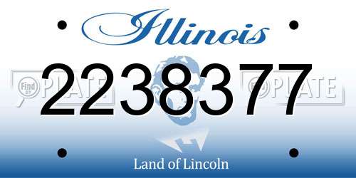 2238377 Illinois License Plate